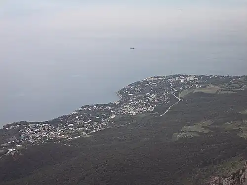 Вид на Алупку с горы Ай-Петри