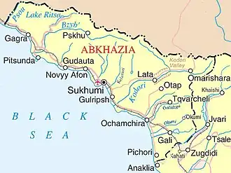 Карта Абхазии