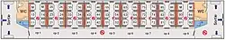 Схема купейного вагона с местами для сидения железных дорог Франции