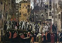 Чудо реликвии Святого Креста на Кампо Сан-Лио. Ок. 1494. Холст, темпера. Галерея Академии, Венеция