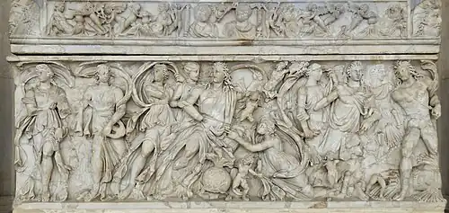 Саркофаг с изображением Ахилла у царя Ликомеда