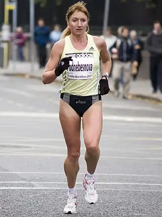 На марафоне в Дублине, 2007 г.