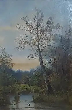 Пейзаж с прудом