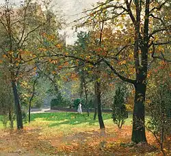 Женщина в парке Пратер