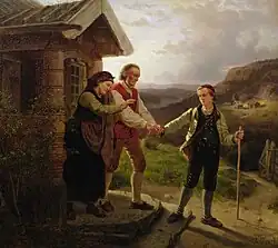 Юный сын покидает родительский фермерский дом.