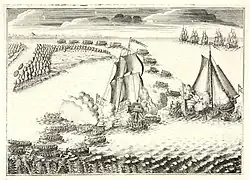 Адриан Шхонебек. Взятие шведских судов «Астрильд» и «Гедан» на невском взморье в ночь с 6 на 7 мая 1703 года