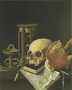 Натюрморт с черепом и песочными часами (Vanitas)