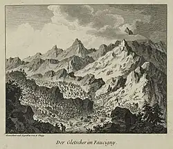 Ледник в Фосиньи. Офорт