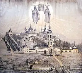 Монастырь на гравюре 1891 года