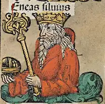 Изображение Энея Сильвия из Нюрнбергской хроники (1493)