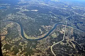 Вид на парк с высоты птичьего полёта