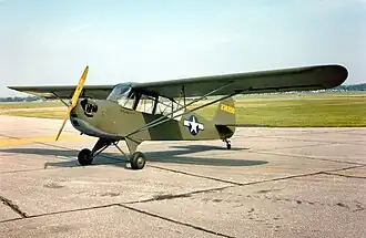 Самолёт Aeronca L-3B Grasshopper в музее ВВС США в Огайо
