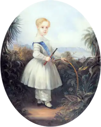 Йоганн Морий Ругендас. «Афонсу в возрасте 2 лет с Орденом Южного Креста».