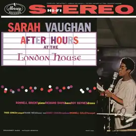 Обложка альбома Сары Воан «After Hours at the London House» (1959)