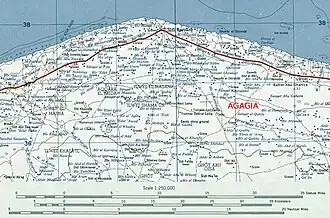 Карта с изображением Агагии