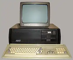 Компьютер «Агат-9» производства ЗЭМЗ с ч/б монитором МС6501, НГМД 840 К + 140 К и клавиатурой МС7004