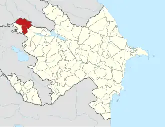 Агстафинский район на карте