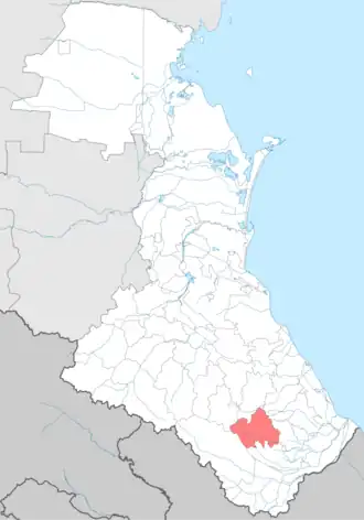 Агульский район на карте