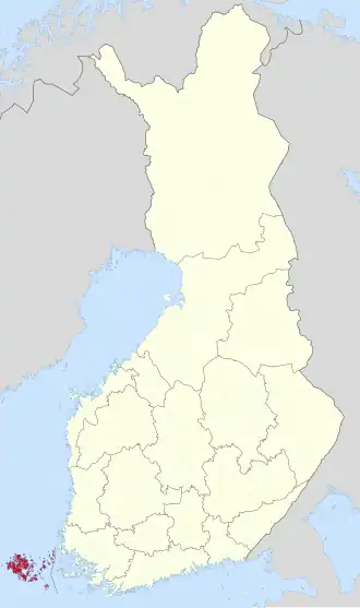 Аландские острова на карте