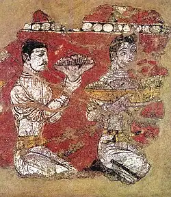 Буддийская фреска Аджина-Тепе, Таджикистан, VII-VIII&nbsp;вв. н.&nbsp;э.