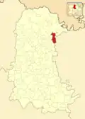 Расположение муниципалитета на карте провинции