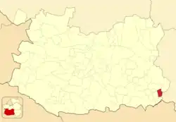 Расположение муниципалитета на карте провинции