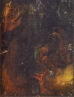 Оборотная сторона портрета Барбары Дюрер. Пейзаж с утёсом и драконом