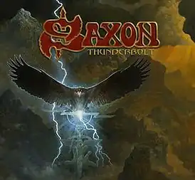 Обложка альбома Saxon «Thunderbolt» (2018)