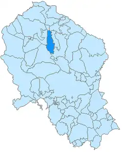 Расположение муниципалитета Алькарасехос на карте провинции