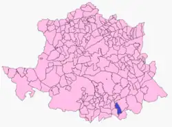 Расположение муниципалитета Алькольярин на карте провинции