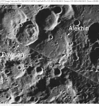 Снимок зонда Лунар Орбитер - V