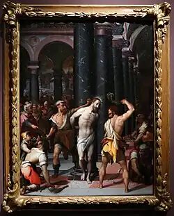 Бичевание Христа. После 1575. Холст, масло. Базилика Санта-Кроче, Флоренция