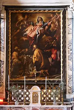 Aссунта с апостолами и ангелами. 1697. Алтарь церкви Сан-Никколо, Прато