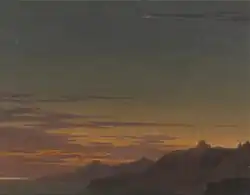 Заход солнца на побережье. Между 1768 и 1775. Бумага, масло. Йельский центр британского искусства, Нью-Хейвен, Коннектикут, США