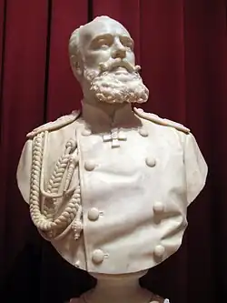 Бюст царя Александра III в 2012 году на выставке в Москве.