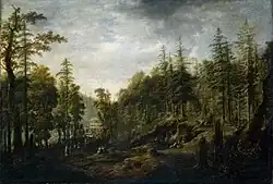 Вид на курорт Аугустусбад недалеко от Радеберга. 1743. Государственные собрания Дрездена