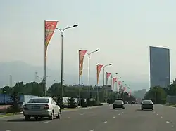 Проспект Аль-Фараби в западном направлении