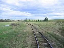 Перегон, вид в сторону торфоразработки