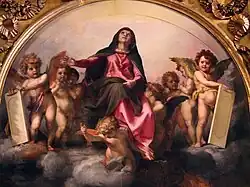 Ассунта Панчатики (Вознесение Мадонны). Деталь. Ок. 1522. Дерево, масло. Палаццо Питти, Флоренция