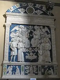 Ассунта (Вознесение Девы Марии). Майолика. Мастерская Андреа делла Роббиа