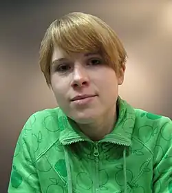 Анике Хаге на Лейпцигской книжной ярмарке в 2009 году