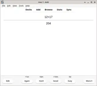 Скриншот программы Anki