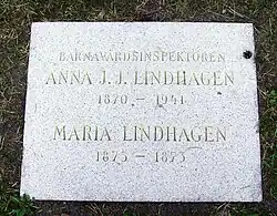 Надгробие Анны Линдхаген
