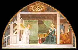 Благовещение. Фреска. Собор, Сан-Джиминьяно