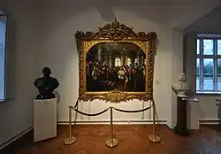 Интерьер музея с картиной «Провозглашение Германской империи 18 января 1871 года», Антон фон Вернер, 1885