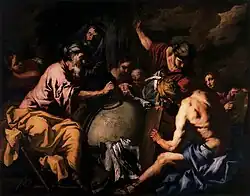 Авраам обучает египтян астрологии. Ок. 1665. Холст, масло. Церковь Санта-Мария-дель-Джильо, Венеция