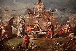 Сцена в саду сераля. 1743. Картон, масло. Музей Тиссена-Борнемисы, Мадрид