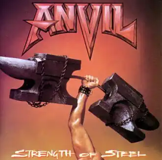 Обложка альбома Anvil «Strength of Steel» (1987)