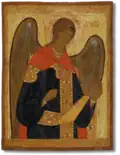 Архангел Михаил, икона деисусного чина (конец XV-начало XVI&nbsp;вв., Ростов). Музей русской иконы.