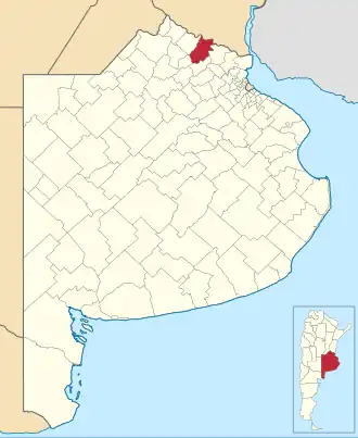 Муниципалитет Барадеро на карте